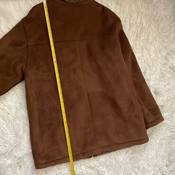 Brown microsuede jacket. Size L.  Weatherproof garment co. brand - Picture 15 of 16
